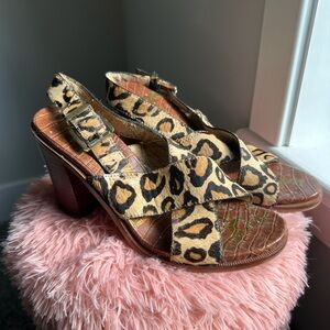 Sam Edelman Calf Hair Leopard Print Heels